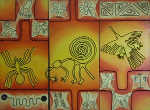 Nazca Triptych #2, part of the Nazca Lines series