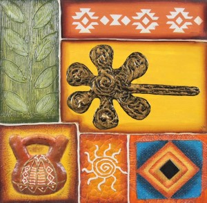 Nazca Flower #2, part of the Nazca Lines series